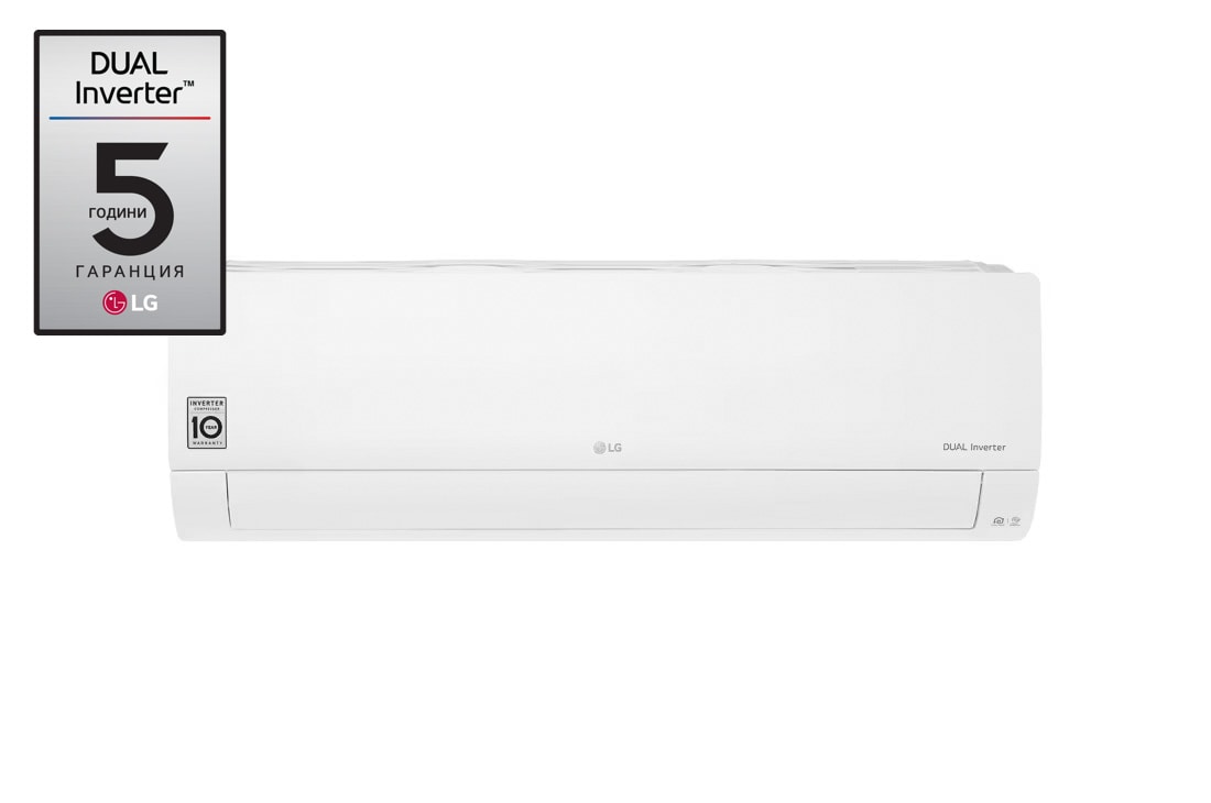 LG Dualcool Inverter, стилен дизайн и пречистване с UV Nano технология, Охлаждане 6600 W, Отопление 7500 W , S24ET, S24ET