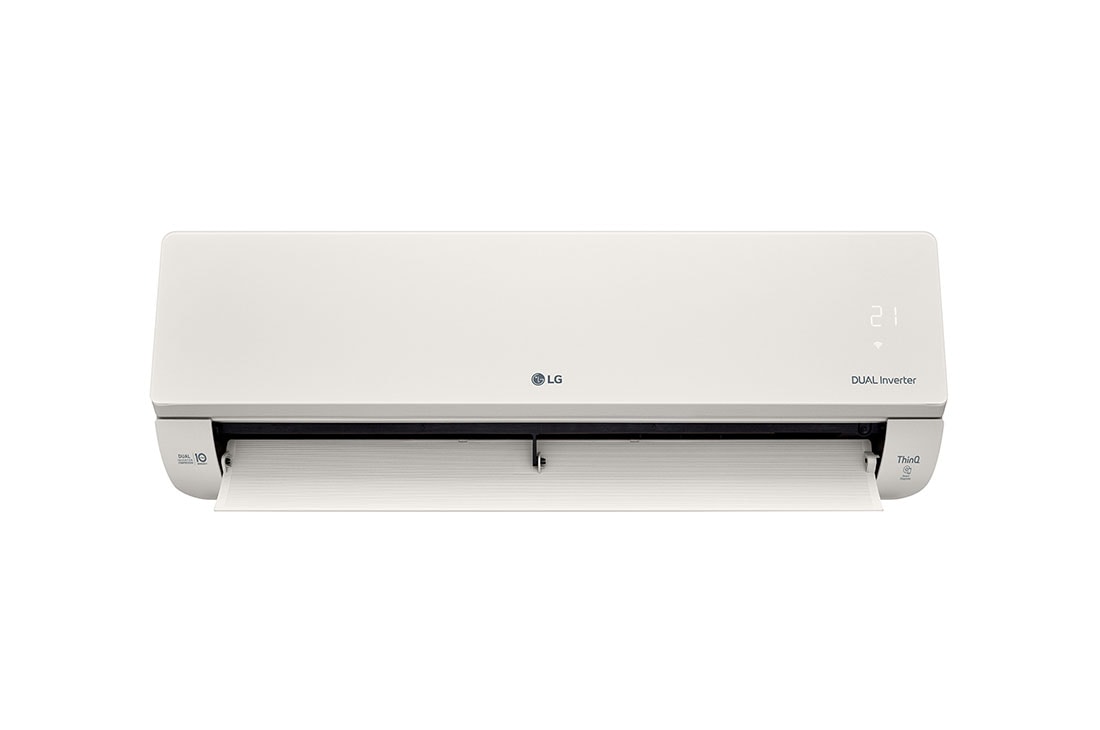 LG Стилен климатик ARTCOOL™ с DUAL Inverter, бежов цвят, изглед в перспектива с отворена предна част, AB18BK, thumbnail 8