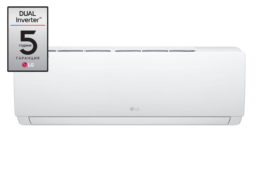 LG DUALCOOL Pro, Бързо охлаждане и затопляне, 7 kW Сплит система, изглед отпред, W24TI