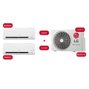LG 2 in 1 DUALCOOL, Пести място, 2,6 + 3,5kW Мулти-сплит система, Схема на предна част, RM2U15, thumbnail 1