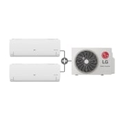 LG 2 in 1 DUALCOOL, Пести място, 2,6 + 3,5kW Мулти-сплит система, Схема на предна част, RM2U15, thumbnail 2