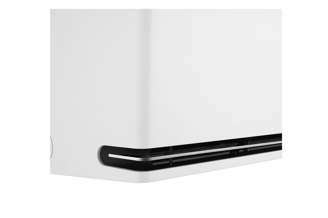 LG 3,5 kW DUALCOOL AI Air PREMIUM спит климатик, Близък страничен изглед на климатик LG ai, подчертаващ детайлите на вентилационните отвори, H12S1PA, thumbnail 12