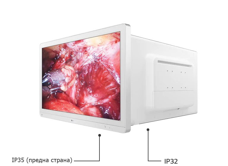 Прахо- и водоустойчивост от клас IP35 (за предната страна) / IP32 (за корпуса с изключение на предната страна)