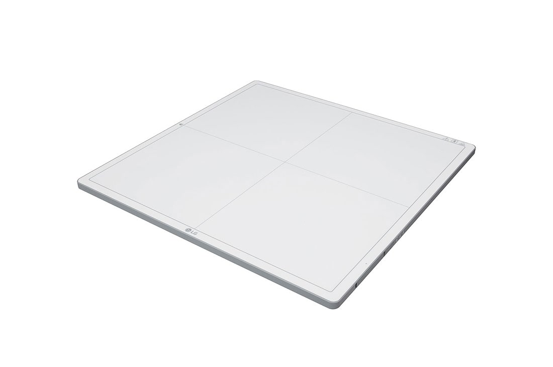 LG 17’’ Wireless Цифров рентгенов монитор (DXD) , Изглед отгоре под ъгъл +15 на цифровия рентгенов детектор 17HK700G-WA на LG в бяло, 17HK700G-WA, thumbnail 4