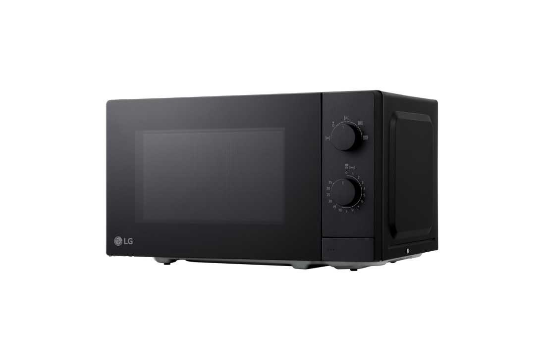 LG 20L Микровълнова фурна, Изглед отпред на черна микровълнова фурна LG 20L MS2082F., MS2082F, thumbnail 7