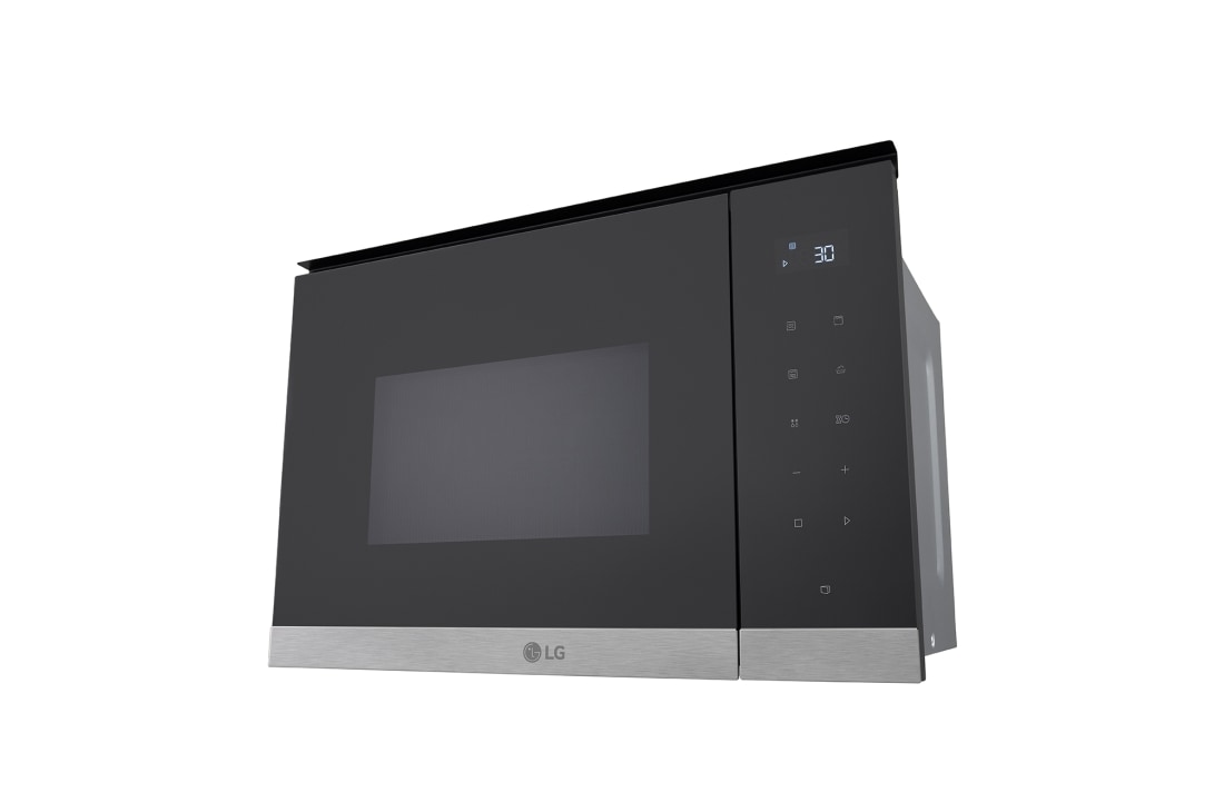 LG 25 л. микровълнова фурна за вграждане с грил, Easy Clean покритие, 900W, side view, MG7Z2593D, thumbnail 7
