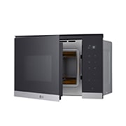 LG 25 л. микровълнова фурна за вграждане с грил, Easy Clean покритие, 900W, side open view, MG7Z2593D, thumbnail 6