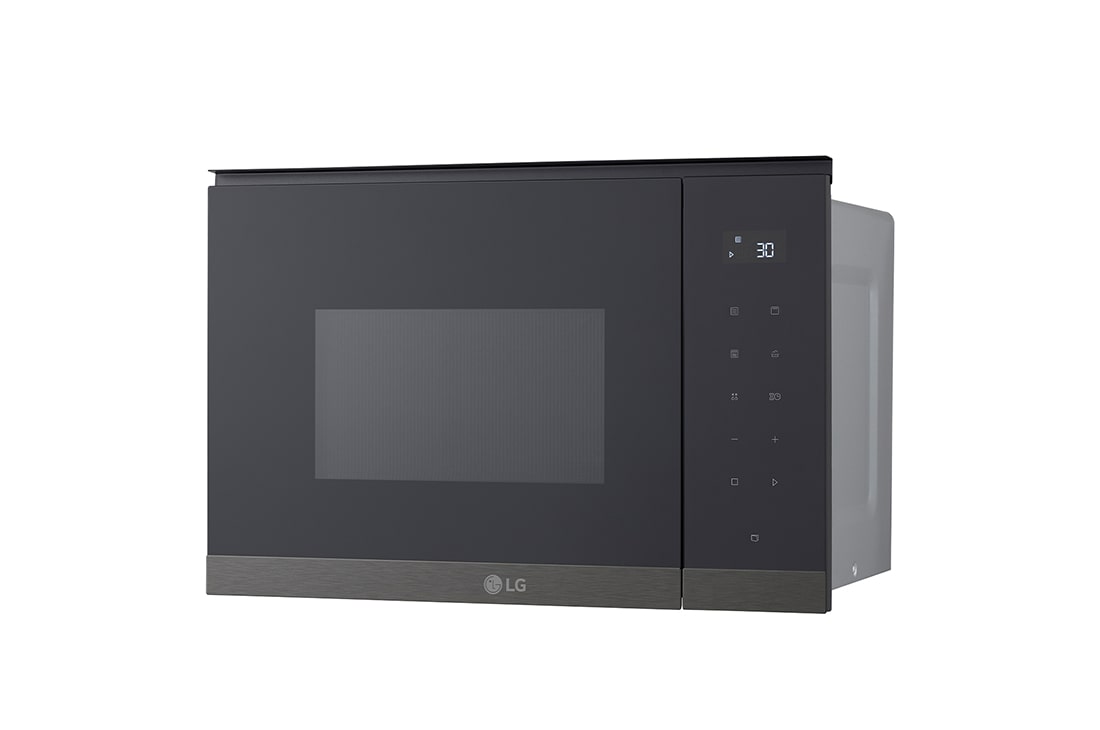 LG 25 л. микровълнова фурна за вграждане с грил, Easy Clean покритие, 900W, side view, MG7Z2593B, thumbnail 5