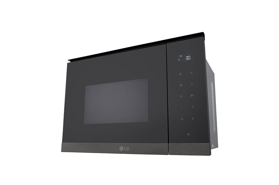 LG 25 л. микровълнова фурна за вграждане с грил, Easy Clean покритие, 900W, side view, MG7Z2593B, thumbnail 7