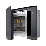 LG 25 л. микровълнова фурна за вграждане с грил, Easy Clean покритие, 900W, side open view, MG7Z2593B, thumbnail 4