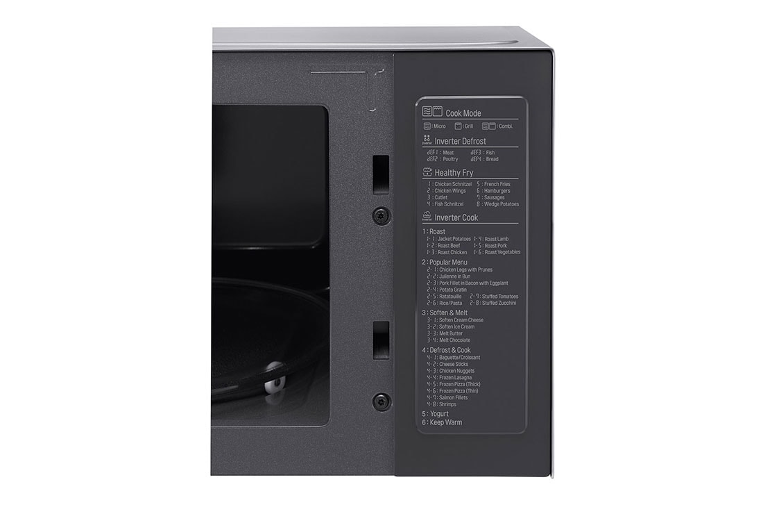 LG 25L Микровълнова фурна с грил, Smart Inverter технология, Функция Здравословно пържене, Easy Clean покритие, MH6565CPS, thumbnail 9