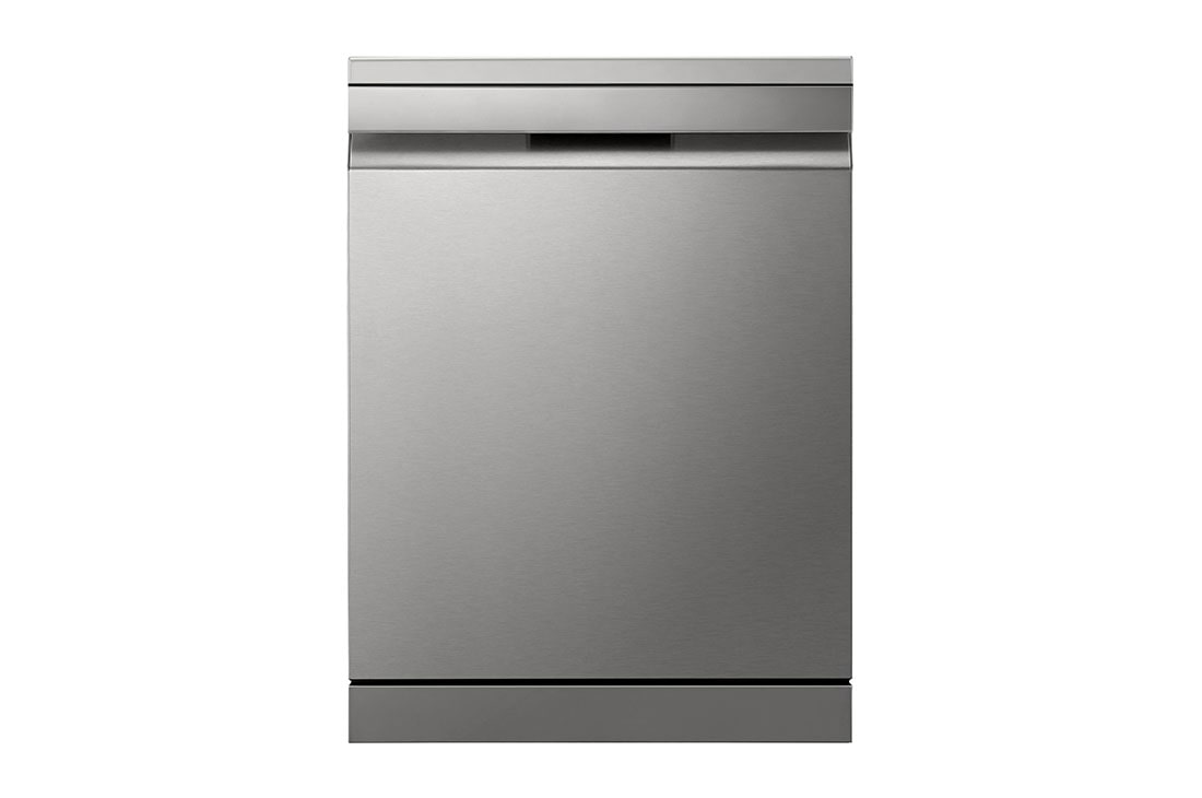 LG QuadWash™ Съдомиялна с пара TrueSteam™ технология, Авт. отваряне на вратата, 14 комплекта съдове, ThinQ™ WiFi, Изглед отпред, DF455HPS