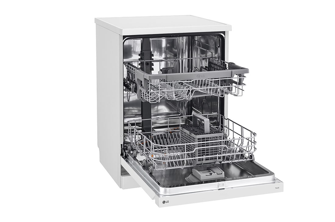 LG QuadWash™ Съдомиялна с пара TrueSteam™ технология, 14 комплекта съдове, ThinQ™ WiFi, Подробен изглед на чекмеджето, DF242FWS, thumbnail 4