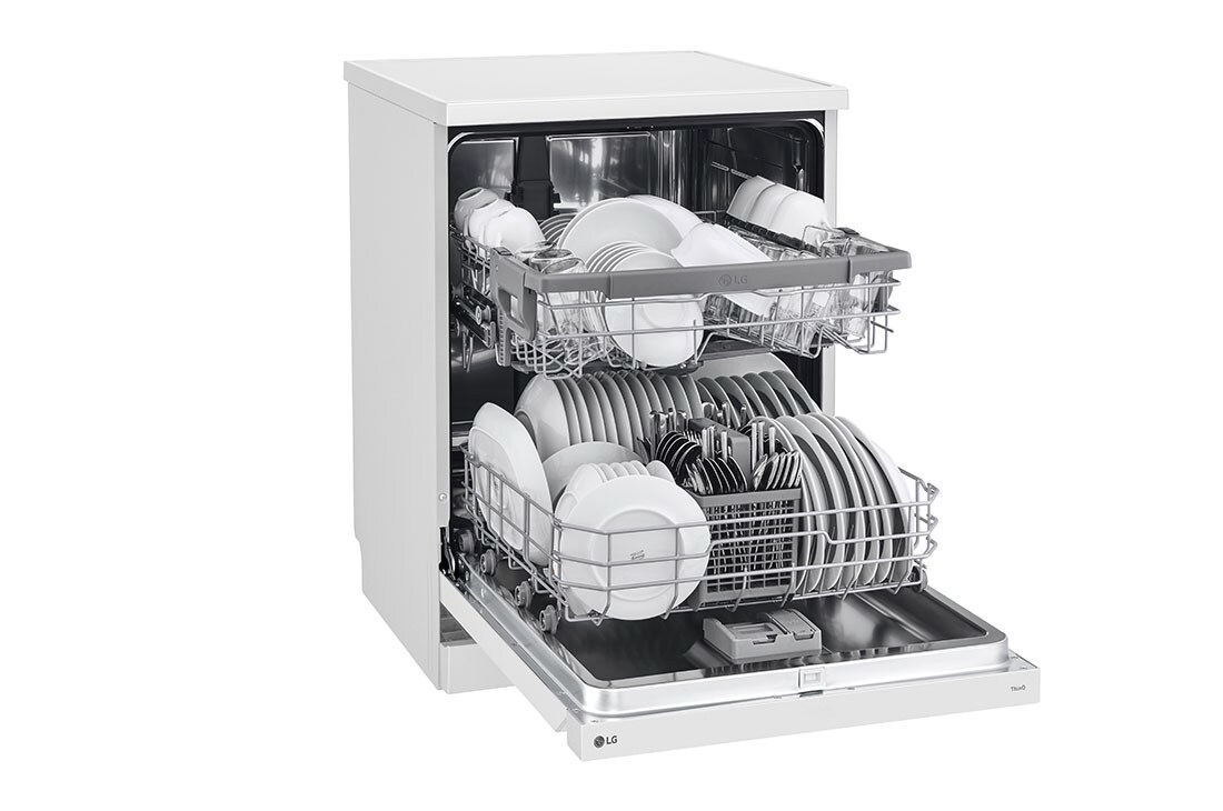 LG QuadWash™ Съдомиялна с пара TrueSteam™ технология, 14 комплекта съдове, ThinQ™ WiFi, Подробен изглед на чекмеджето, DF242FWS, thumbnail 5