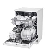 LG QuadWash™ Съдомиялна с пара TrueSteam™ технология, 14 комплекта съдове, ThinQ™ WiFi, Изглед от лявата страна, DF242FWS, thumbnail 8