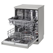 LG QuadWash™ Съдомиялна с пара с TrueSteam™ технология, 14 комплекта съдове, Изглед от лявата страна, DF242FPS, thumbnail 6