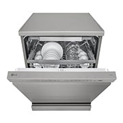 LG QuadWash™ Съдомиялна с пара TrueSteam™ технология, Авт. отваряне на вратата, 14 комплекта съдове, ThinQ™ WiFi, Страничен изглед, DF365FPS, thumbnail 12