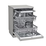 LG QuadWash™ Съдомиялна с пара TrueSteam™ технология, Авт. отваряне на вратата, 14 комплекта съдове, ThinQ™ WiFi, Изглед от дясна страна, DF365FPS, thumbnail 4