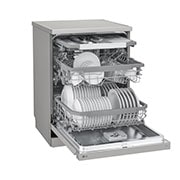 LG QuadWash™ Съдомиялна с пара TrueSteam™ технология, Авт. отваряне на вратата, 14 комплекта съдове, ThinQ™ WiFi, Перспективен изглед от  дясна, DF365FPS, thumbnail 5