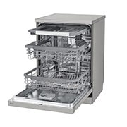 LG QuadWash™ Съдомиялна с пара TrueSteam™ технология, Авт. отваряне на вратата, 14 комплекта съдове, ThinQ™ WiFi, Изглед от лявата страна, DF365FPS, thumbnail 7