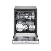 LG QuadWash™ Съдомиялна за вграждане, 14 комплекта съдове, ThinQ™ WiFi, Front view with door open, DB243TX, thumbnail 3