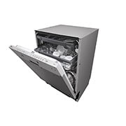 LG QuadWash™ Съдомиялна за вграждане, 14 комплекта съдове, ThinQ™ WiFi, Right side open with vessels, DB243TX, thumbnail 10