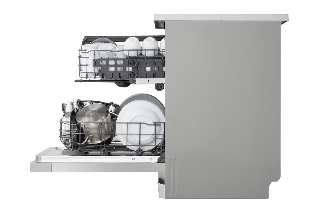 LG QuadWash™ Съдомиялна, 14 комплекта съдове, Страничен изглед, DF142FV, thumbnail 12