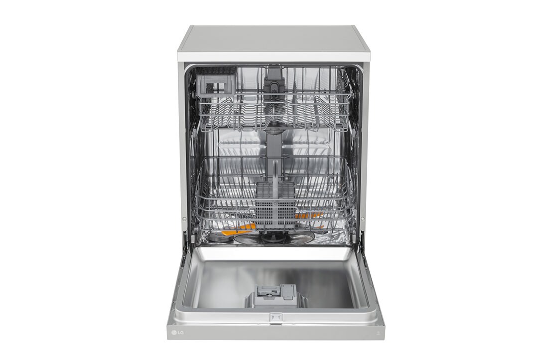 LG QuadWash™ Съдомиялна, 14 комплекта съдове, Изглед отпред с отворена врата, DF142FV, thumbnail 2