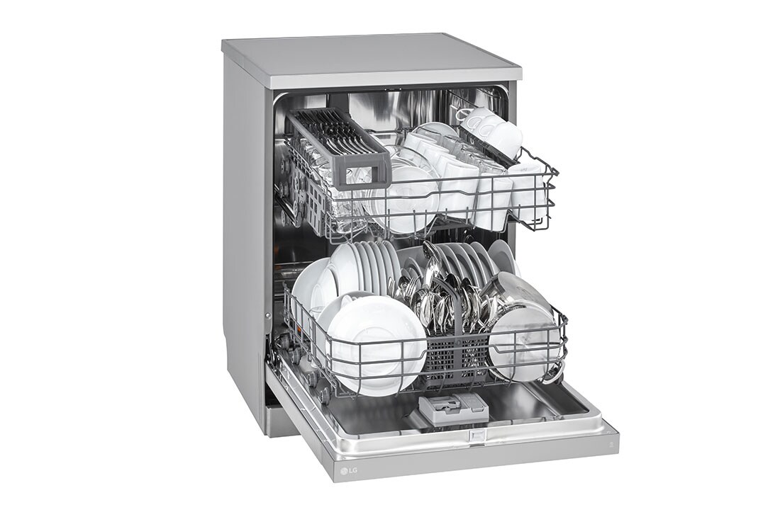 LG QuadWash™ Съдомиялна, 14 комплекта съдове, Изглед от лявата страна, DF142FV, thumbnail 6