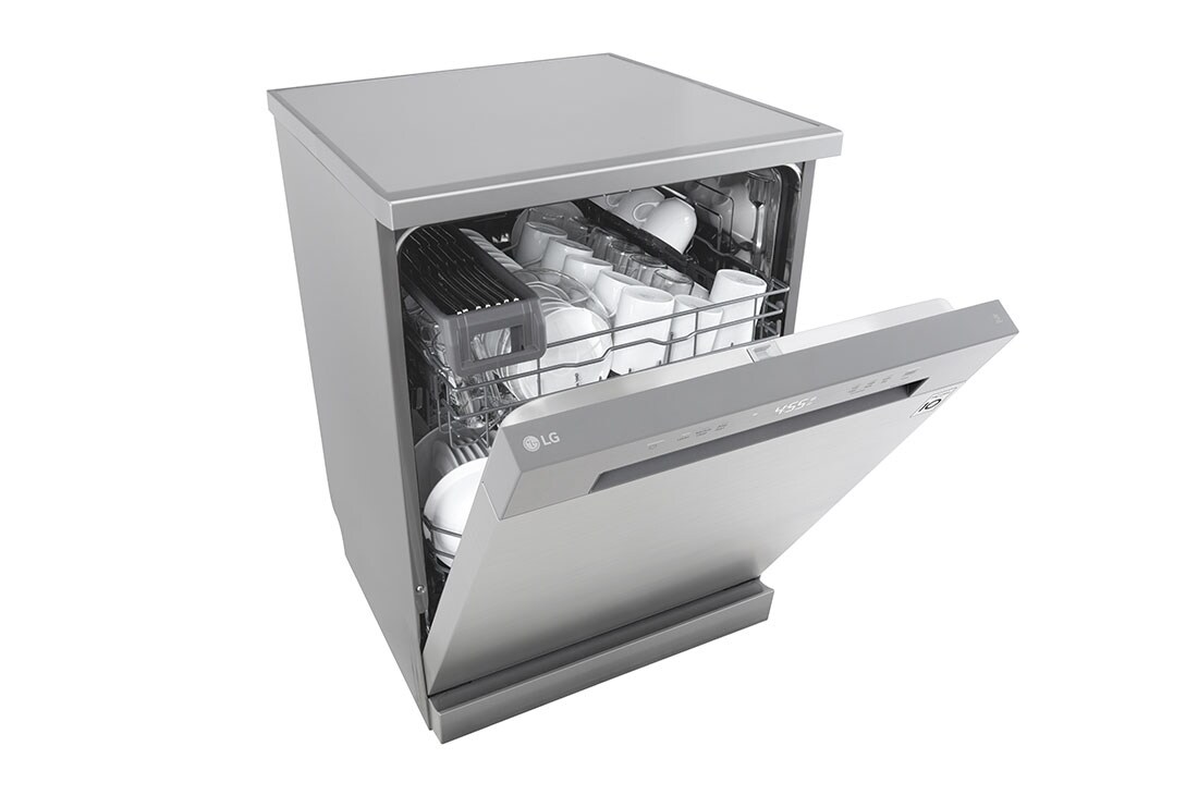 LG QuadWash™ Съдомиялна, 14 комплекта съдове, Изглед от лявата страна, DF142FV, thumbnail 7