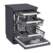 LG QuadWash™ Съдомиялна с пара TrueSteam™ технология, Авт. отваряне на вратата, 14 комплекта съдове, ThinQ™ WiFi, Изглед от лявата страна, DF587HMS, thumbnail 5