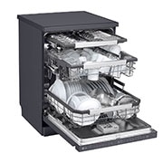 LG QuadWash™ Съдомиялна с пара TrueSteam™ технология, Авт. отваряне на вратата, 14 комплекта съдове, ThinQ™ WiFi, Изглед от лявата страна, DF587HMS, thumbnail 6