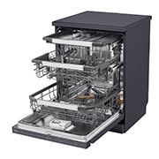 LG QuadWash™ Съдомиялна с пара TrueSteam™ технология, Авт. отваряне на вратата, 14 комплекта съдове, ThinQ™ WiFi, Изглед от дясната страна, DF587HMS, thumbnail 9