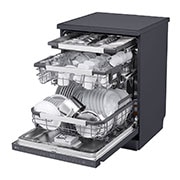 LG QuadWash™ Съдомиялна с пара TrueSteam™ технология, Авт. отваряне на вратата, 14 комплекта съдове, ThinQ™ WiFi, Изглед от дясната страна, DF587HMS, thumbnail 10