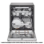 LG QuadWash™ Съдомиялна за вграждане с пара TrueSteam™ технология, Авт. отваряне на вратата, 14 комплекта съдове, ThinQ™ WiFi, Изглед отпред с отворена врата, DB476TXS, thumbnail 2