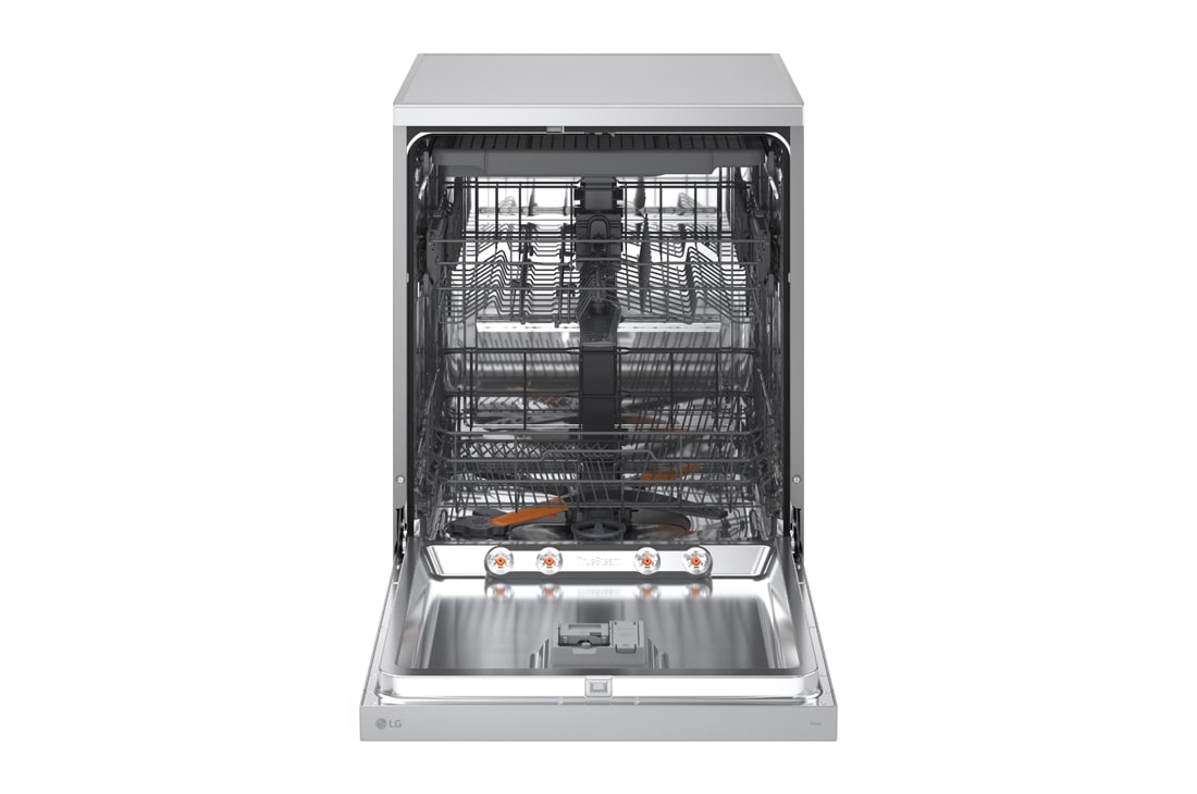 LG QuadWash™ Съдомиялна с пара TrueSteam™ технология, Авт. отваряне на вратата, 14 комплекта съдове, ThinQ™ WiFi, Изглед от лявата страна, DF273FVS, thumbnail 6