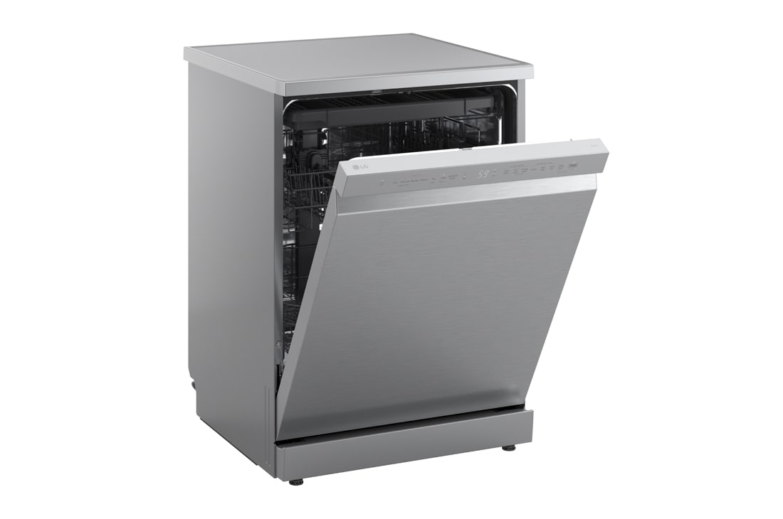 LG QuadWash™ Съдомиялна с пара TrueSteam™ технология, Авт. отваряне на вратата, 14 комплекта съдове, ThinQ™ WiFi, Изглед от дясната страна, DF273FVS, thumbnail 8