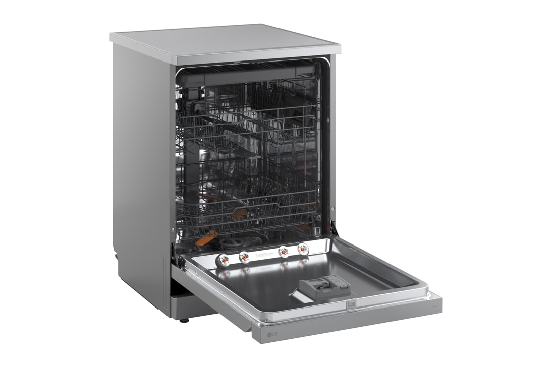 LG QuadWash™ Съдомиялна с пара TrueSteam™ технология, Авт. отваряне на вратата, 14 комплекта съдове, ThinQ™ WiFi, Изглед от дясната страна, DF273FVS, thumbnail 9