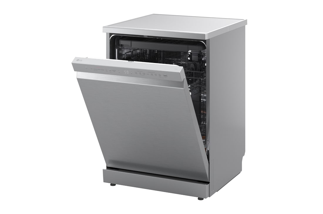 LG QuadWash™ Съдомиялна с пара TrueSteam™ технология, Авт. отваряне на вратата, 14 комплекта съдове, ThinQ™ WiFi, Изглед от дясната страна, DF273FVS, thumbnail 12