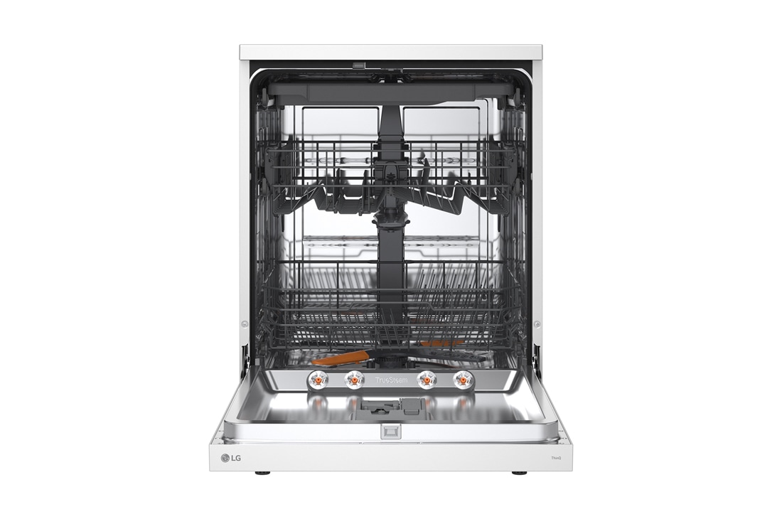 LG QuadWash™ Съдомиялна с пара TrueSteam™ технология, Авт. отваряне на вратата, 14 комплекта съдове, ThinQ™ WiFi, Отворена предна врата с изглед към храната, DF273FWS, thumbnail 2