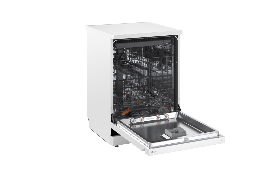 LG QuadWash™ Съдомиялна с пара TrueSteam™ технология, Авт. отваряне на вратата, 14 комплекта съдове, ThinQ™ WiFi, Изглед от дясната страна, DF273FWS, thumbnail 9