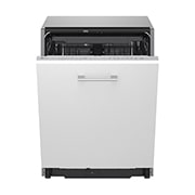 LG QuadWash™ Съдомиялна за вграждане с пара TrueSteam™ технология, Авт. отваряне на вратата, 14 комплекта съдове, ThinQ™ WiFi, Преден изглед отгоре, DB375TXS, thumbnail 4