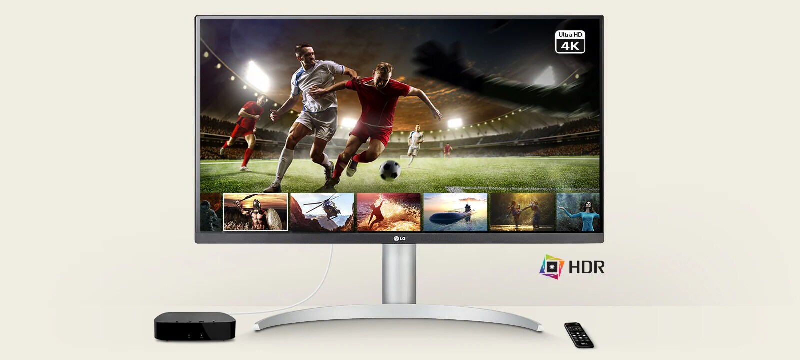 Мониторът дава възможност на потребителите да се наслаждават на 4K и на HDR съдържание.