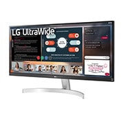 LG 29'' UltraWide™ Full HD (2560x1080) HDR IPS монитор, изглед отстрани под ъгъл +15 градуса, 29WN600-W, thumbnail 2