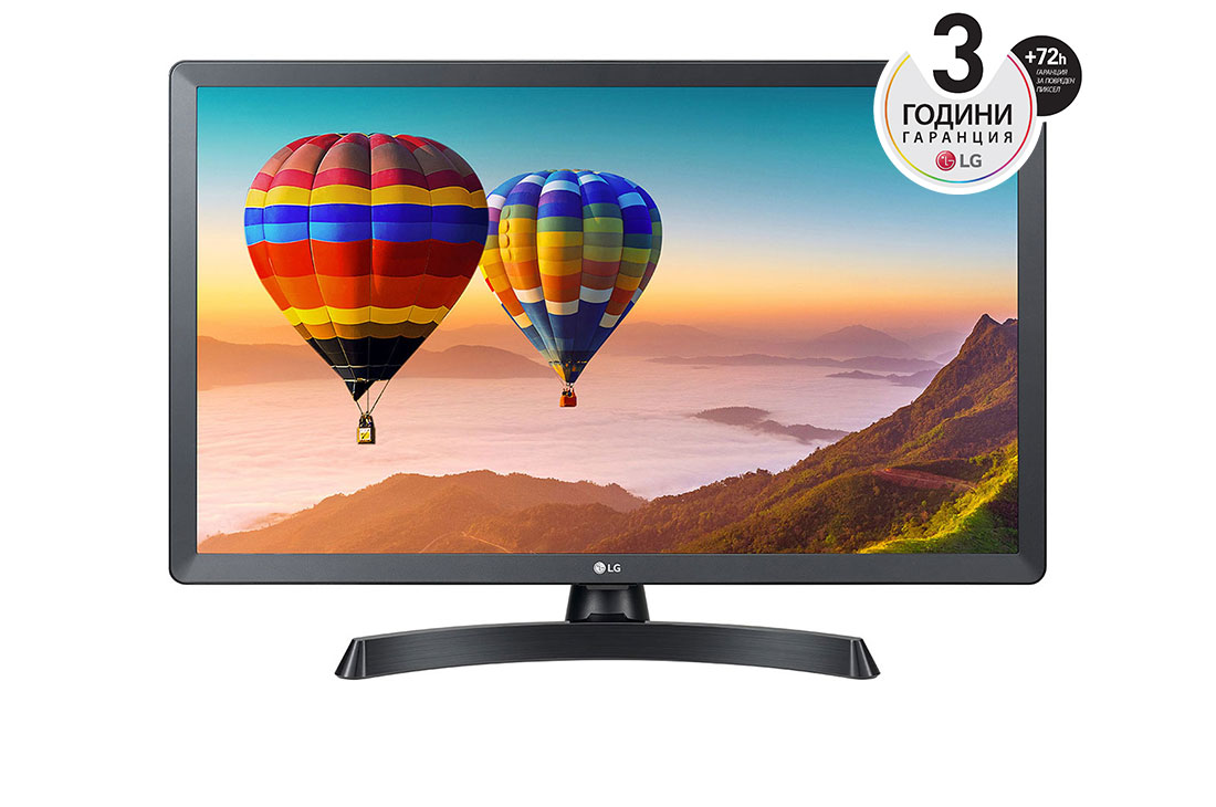 LG 27,5'' Wide Viewing Angle TV Монитор, изглед отпред, 28TN515V-PZ