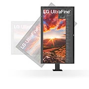 LG 31,5'' UltraFine™ Display Ergo 4K HDR10 монитор, Изглед отстрани - мониторът е наклонен нагоре, 32UN880-B, thumbnail 7