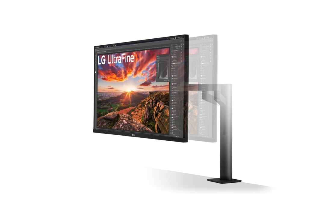 LG 31,5'' UltraFine™ Display Ergo 4K HDR10 монитор, Изглед в перспектива, 32UN880-B, thumbnail 3