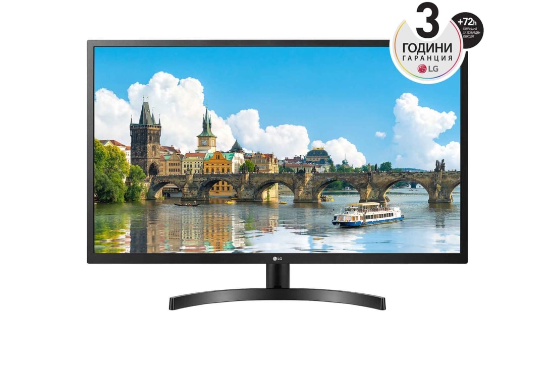 LG 31,5'' FullHD AMD FreeSync™  IPS Монитор, изглед отпред, 32MN500M-B