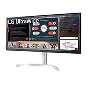 LG 34''  21:9  UltraWide™ FullHD IPS Монитор c HDR 10, изглед отстрани под ъгъл +15 градуса, 34WN650-W, thumbnail 2