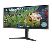 LG Монитор 34'' UltraWide™ Full HD IPS с VESA DisplayHDR™ 400, изглед отстрани под ъгъл -15 градуса, 34WP65G-B, thumbnail 2